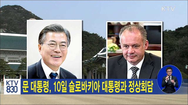 문 대통령, 10일 슬로바키아 대통령과 정상회담