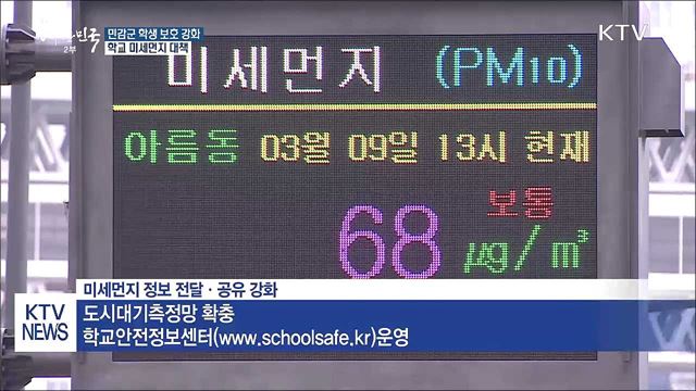 민감군 학생 보호…학교 고농도 미세먼지 대책 발표