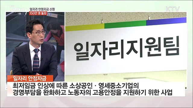 일자리 안정자금 신청 150만 명 돌파