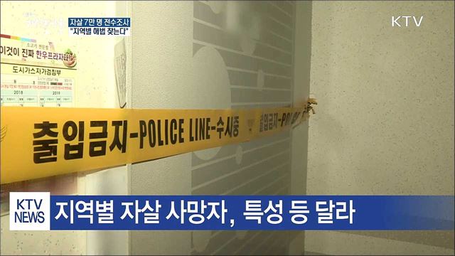 자살 사망자 전수조사 "지역별 해법 찾는다"