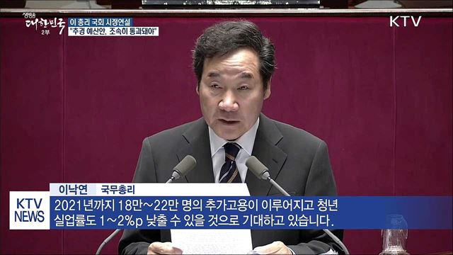 이낙연 총리 "추경 예산안, 조속히 통과돼야"