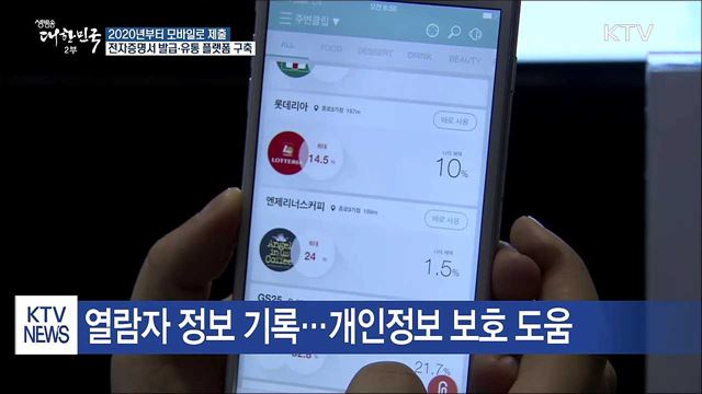 2020년부터 각종 증명서 모바일로 제출