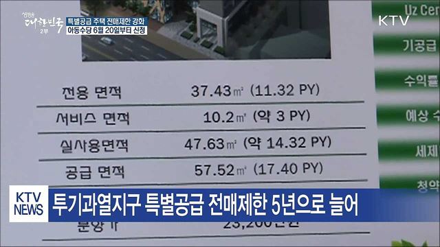 특별공급 주택 전매제한 강화···아동수당 지급