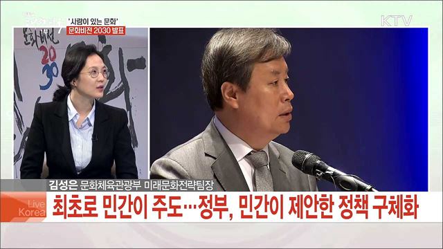 '사람이 있는 문화' 문화비전 2030 발표