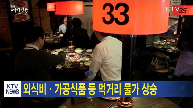 외식비·가공식품 등 먹거리 물가 상승