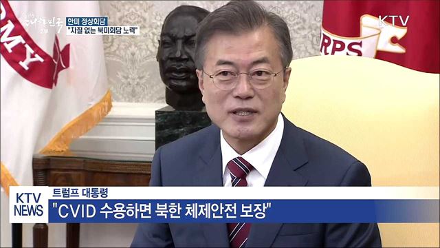 한미 정상회담···"차질 없는 북미회담 위해 노력"