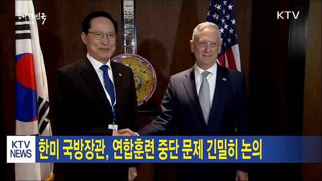 한미 국방장관, 연합훈련 중단 문제 긴밀히 논의