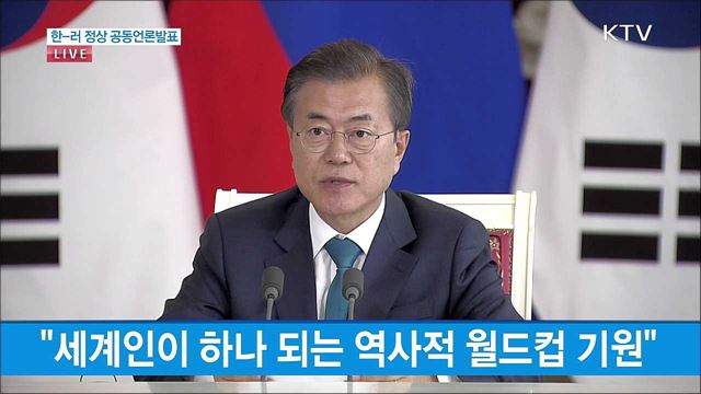 문재인 대통령 한-러 정상 공동언론발표