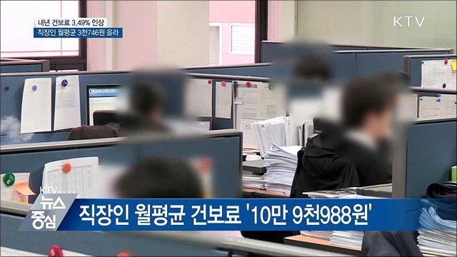 내년 건강보험료율 3.49% 인상