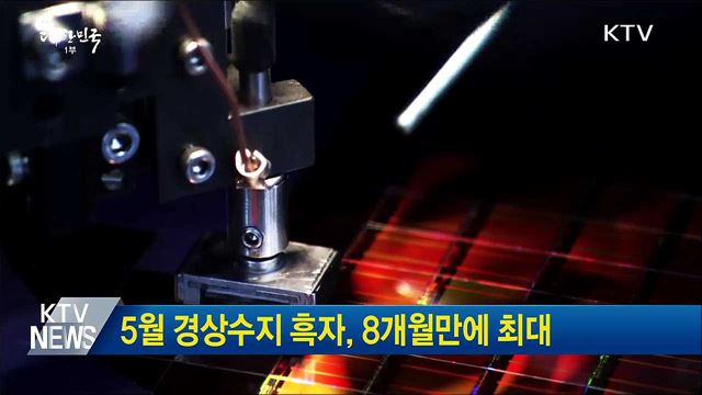 5월 경상수지 흑자, 8개월만에 최대