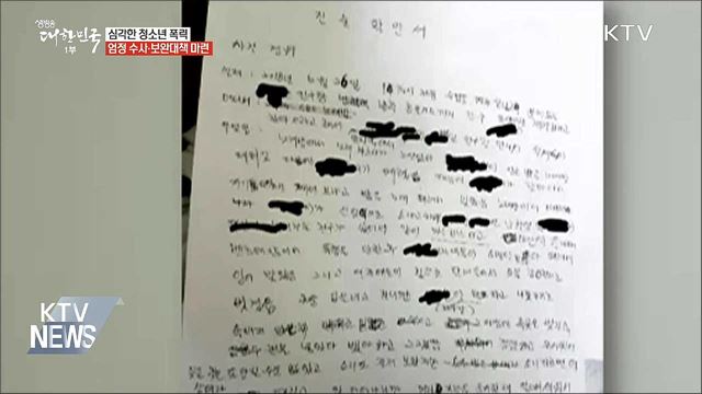 도 넘는 청소년 폭력···"엄정 수사·보완대책 당부"