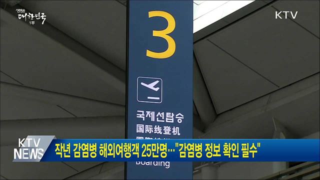 작년 감염병 해외여행객 25만명···"감염병 정보 확인 필수"