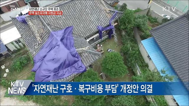 자연재난 주택 파손 지원금 실소유자에 지급