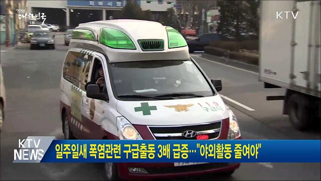 일주일새 폭염관련 구급출동 3배 급증···"야외활동 줄여야"