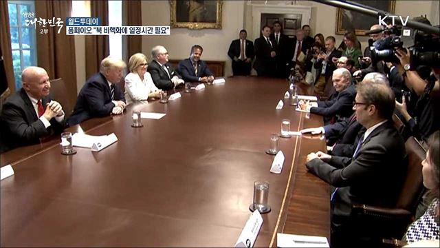 폼페이오 "북 비핵화까지 일정시간 걸려···제재 유지" [월드 투데이]