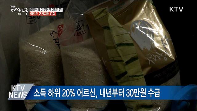 기초연금 25만원으로 인상···어르신 생계지원 강화