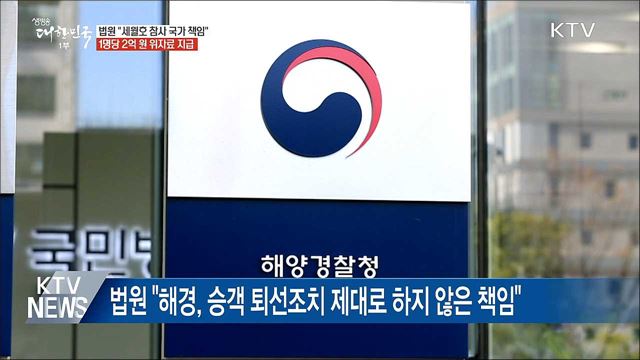 법원 "세월호 참사 국가 책임···위자료 지급해야"