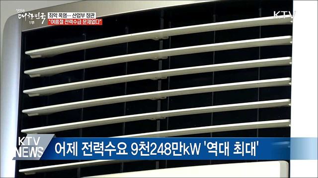 백운규 장관 "여름철 전력수급 관리 가능"