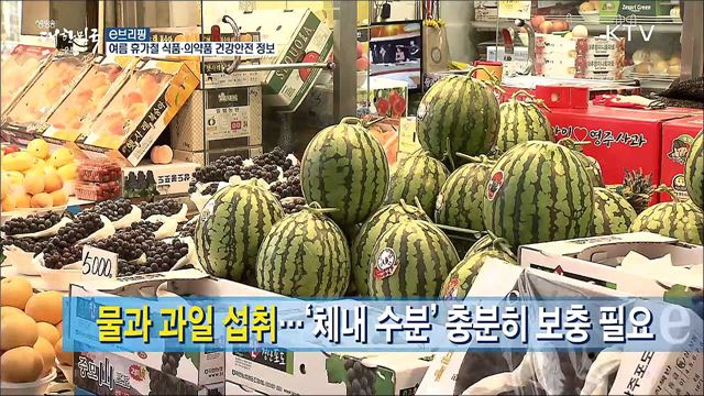 여름 휴가철 식품·의약품···건강안전 정보 제공 [e 브리핑]