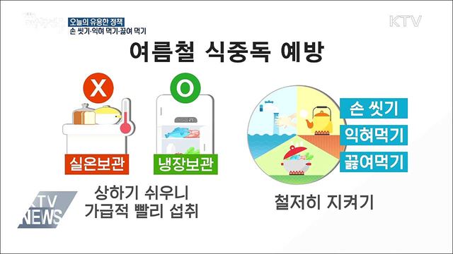 여름철 식중독 예방···'손 씻기·익혀먹기·끓여먹기'