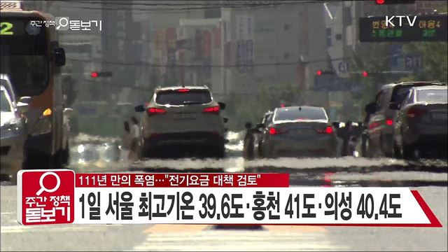 111년 만의 폭염···"전기요금 대책 검토"