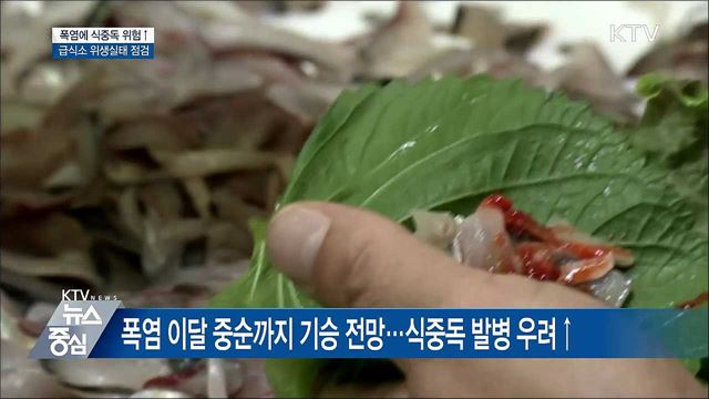 폭염에 식중독 위험↑···급식소 위생실태 점검