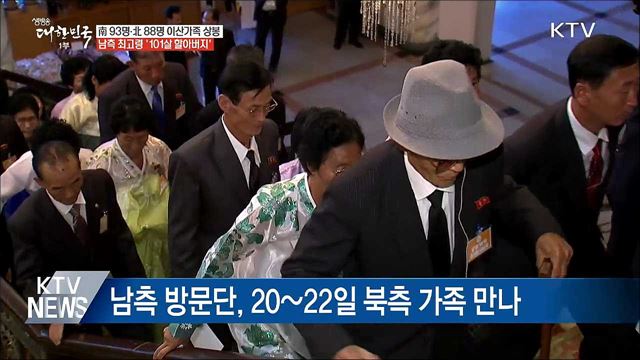 이산가족 상봉 대상자 확정 "최고령자 101세"
