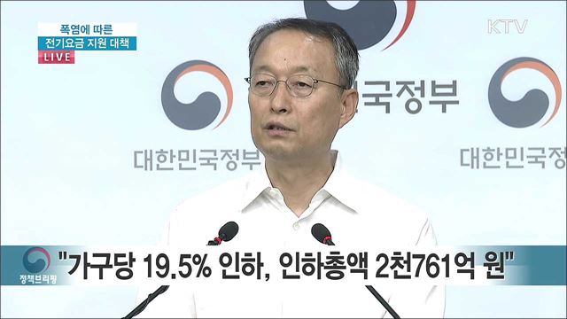폭염에 따른 전기요금 지원 대책