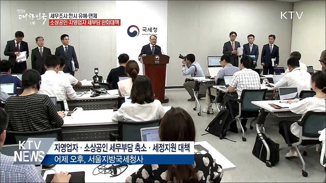 "소상공인·자영업자 세무조사 한시적 유예"