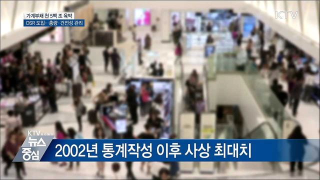 가계부채 1천5백 조 육박···10월 DSR 도입