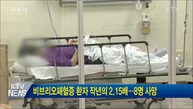 비브리오패혈증 환자 작년의 2.15배···8명 사망