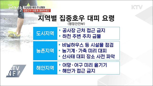 집중호우 이렇게 대비하세요
