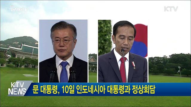 문 대통령, 10일 인도네시아 대통령과 정상회담