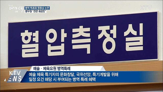 병역특례제 형평성 논란···병무청 "전면 재검토"