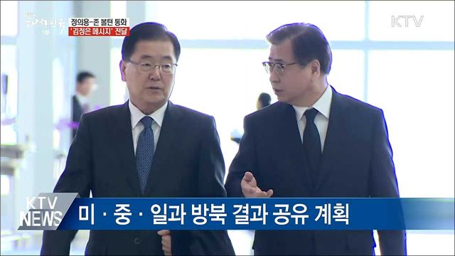 정의용-볼턴 통화···'김정은 메시지' 전달