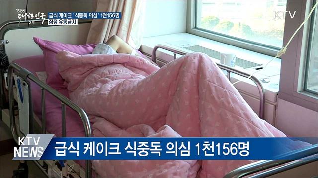 급식 케이크 '식중독 의심' 1천156명···잠정 유통금지