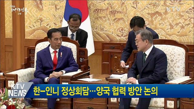 한-인니 정상회담···양국 협력 방안 논의