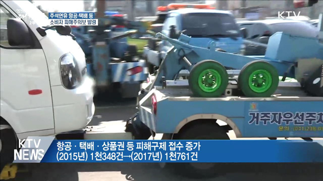 추석 연휴 '항공·택배' 소비자 피해주의보 발령