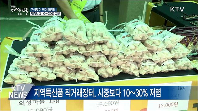 추석맞이 직거래장터···시중보다 10~30% 저렴