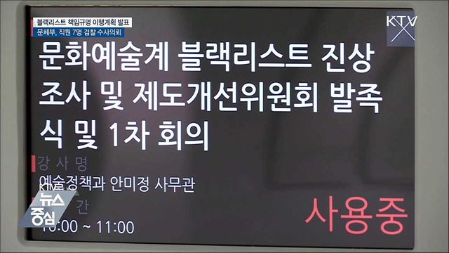 문체부, 블랙리스트 관련자 7명 수사의뢰