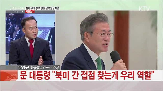 현재 우리 정부 평양 남북정상회담 목표는?