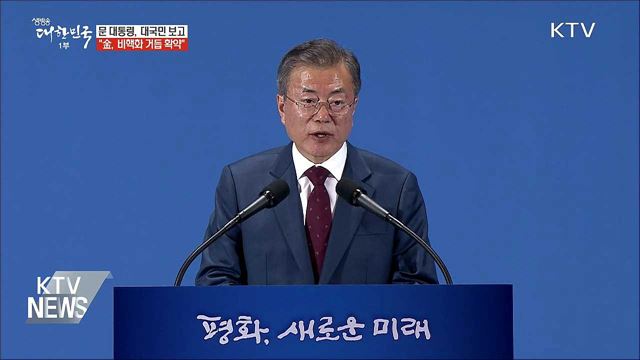 문 대통령 "김 위원장, 확고한 비핵화 의지 거듭 확약"