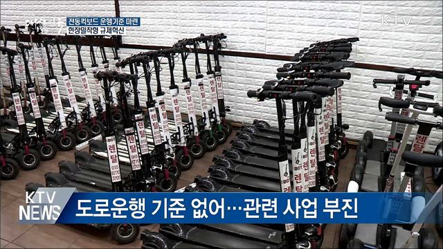전동킥보드 운행기준 마련···'현장밀착형 규제혁신'
