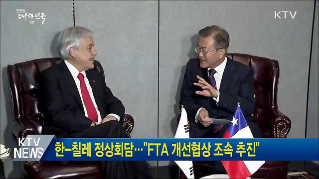 한-칠레 정상회담···"FTA 개선협상 조속 추진"