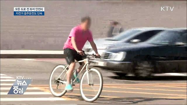 모든 도로 전좌석 안전띠···자전거 음주운전도 단속