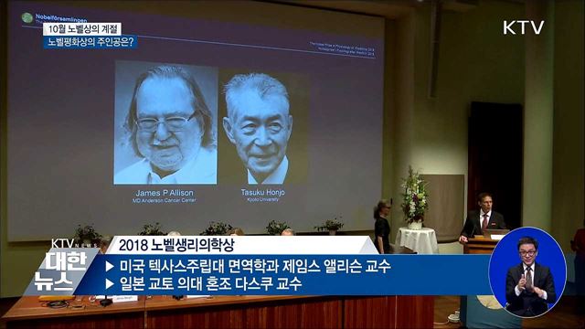 올해 노벨평화상의 주인공은?