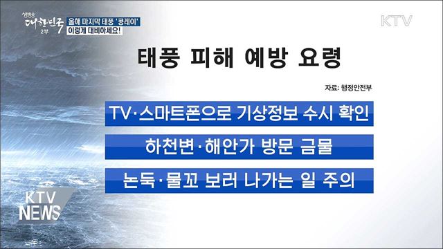 태풍 '콩레이' 이렇게 대비하세요!