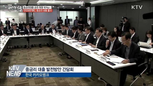 중금리 대출 금리 최대 10%p↓···인터넷은행도 출시