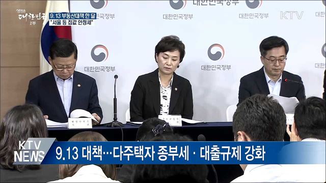 9.13 부동산대책 한 달···"서울 등 집값 안정세"