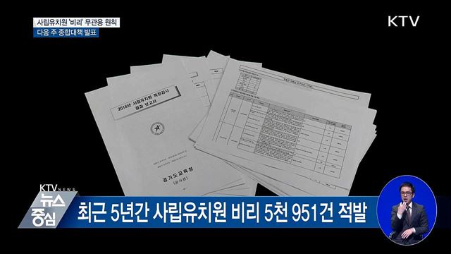 사립유치원 '비리' 무관용 원칙···종합대책 나온다